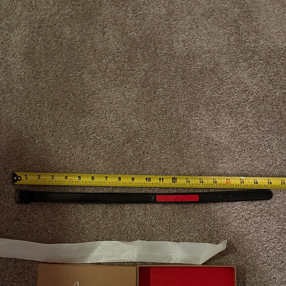 Christian Louboutin Red and Black Small Dog Collar with Packaging. - Picture 2 of 9